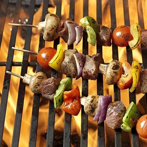 SANWALSA [Pack of 120 Sticks, 6 inch, 2mm] Barbeque Skewers Sticks | Bamboo BBQ Skewer Sticks | Perfect for Grilling, Roasting & Party Treats | Ideal for Parties & Camping 6