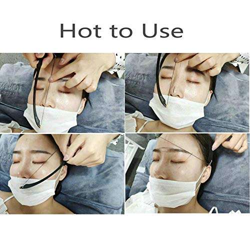 HOTWE Eyebrow Mapper with Strings, String/symetric brow drawing marking ruler, Microblading Line Marker Ruler Eyebrow Tattoo Measuring Tool With 10pcs Thread Lines for Eyebrow Mapper (Silver) 2