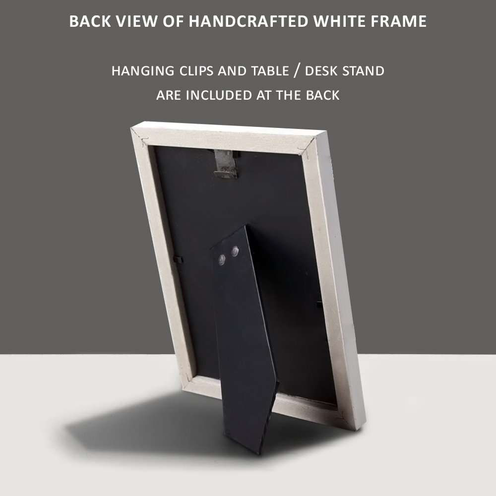 ArtzFolio Hand Rock & Roll Typography Tabletop Painting White Frame 12 x 12 inch (30 x 30 cms) 6