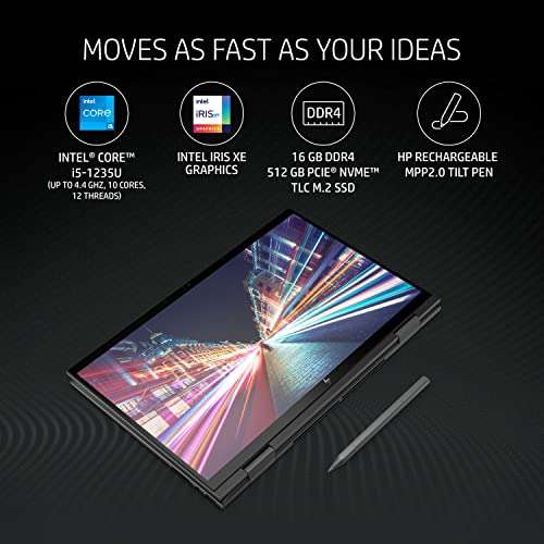 HP Envy X360 12Th Gen Intel Core I5-1235U,15.6Inch(39.6Cm) Multitouch&Fhd Laptop (16GbRam/512Gb Ssd Upto 1Tb|B&O/Intel Iris Xe Graphics/5Mp Ir Camera/Fast Charge/Pen/15-Ew0040Tu,Windows 11 Home 3