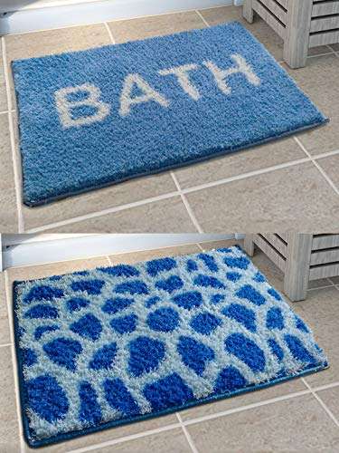 Athom Living Soft Anti Slip Easy Home Bath Mat, 38 X 58 cm, Multicolour 1