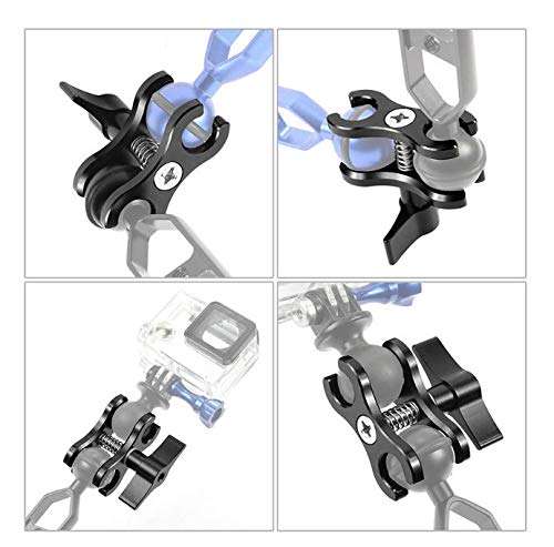 SELPONT ndard Ball Clamp with Cut Outs Aluminium for Underwater Light Arm System,Photography Diving Camera 3