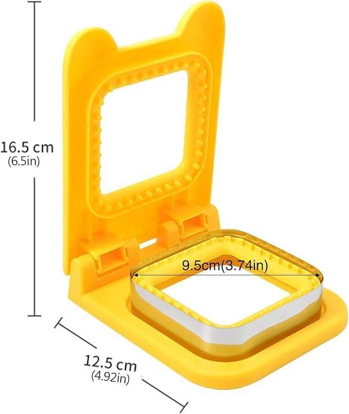 Keskriva Uncrustables Sandwich Maker, Square Shape Cutters for Kids Lunch and Sealer Stainless Steel Baking Tools Pocket Bread Mold Great Bento Box Crustable(Multicolor 4