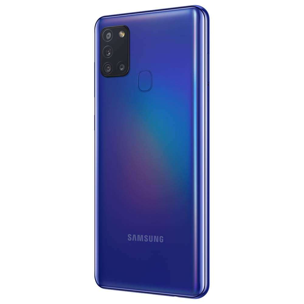 SAMSUNG Galaxy A21s (128GB, 4GB) 6.4" Infinity-U Display, Triple Camera, Dual SIM GSM Unlocked Global 4G LTE (T-Mobile, AT&T, NOT Metro, Latin) International Model A217M/DS (64GB SD Bundle, Blue) 5