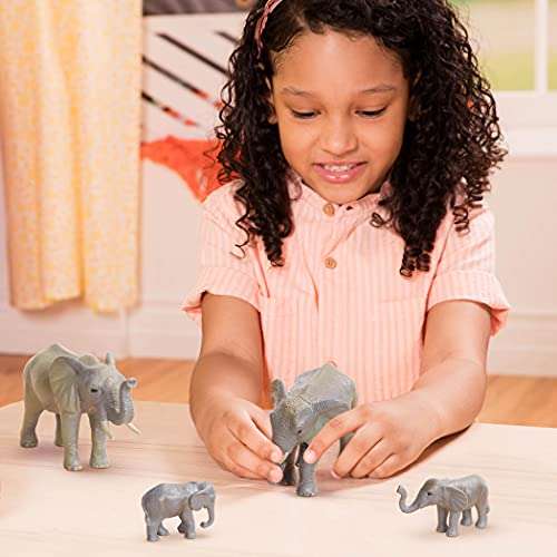 Terra by Battat – 4 Pieces African Elephant Toys Family Set – Realistic Plastic Safari Animals Figures – Animal Toys for Kids 3+ Years – Elephant Gifts & Baby Shower Decorations 2