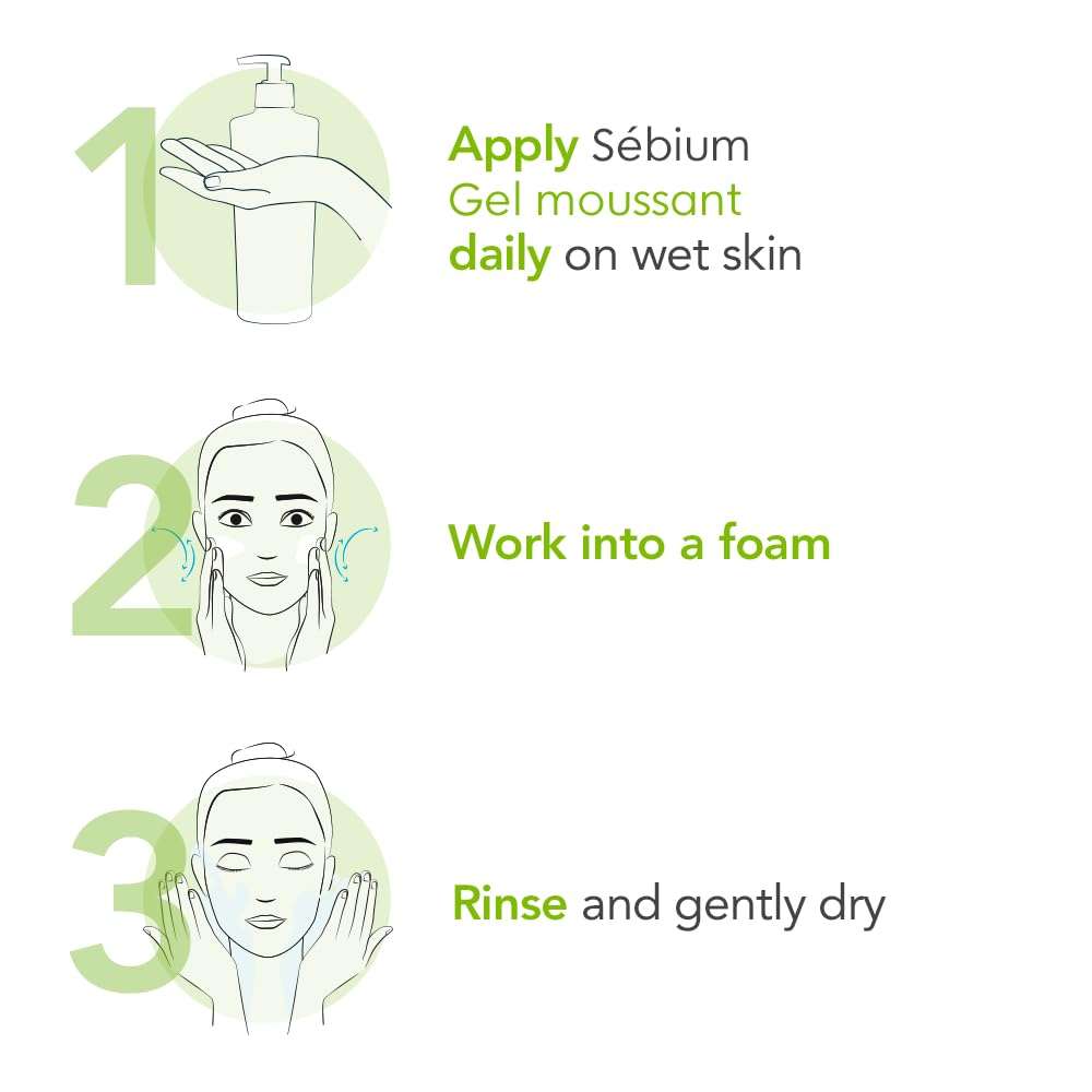 Bioderma Sébium Foaming Gel Pump, Gentle Face Cleanser, Makeup Removing Cleanser, Skin Purifying Face Wash for Combination to Oily Skin, 6.76 Fl Oz 3