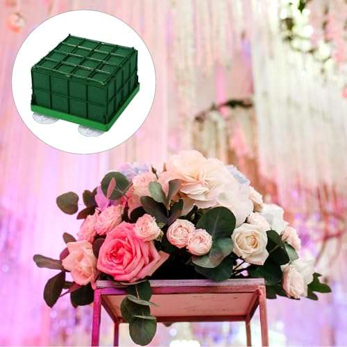 Cage Floral Foam for Flowers Square Foam Cage Holder for Fresh Flowers Bowl Table Centerpiece Floral Arrangement 11 x 11 x 9 Cm/ 4.3 x 4.3 x 3.5 Inch(4 Pieces) 5