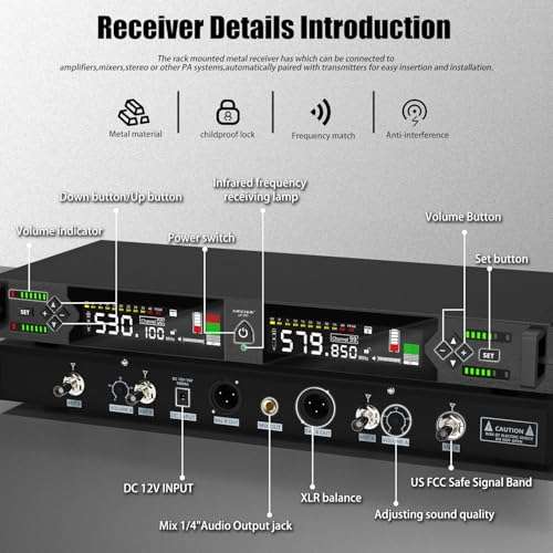 Kaschun Handheld Wireless Microphones (PH400-O) 4