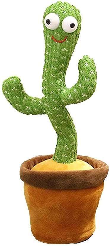 ROBOMALLS Dancing Cactus Plush Toy USB Charging,Sing 120pcs Songs,Recording,Repeats What You say and emit Colored Lights,Gifts of Fun Toys for Boys and Girls 1