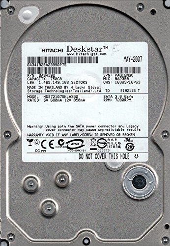 Hitachi HDS721075KLA330 P/N: 0A34192 MLC: BA2399 750GB