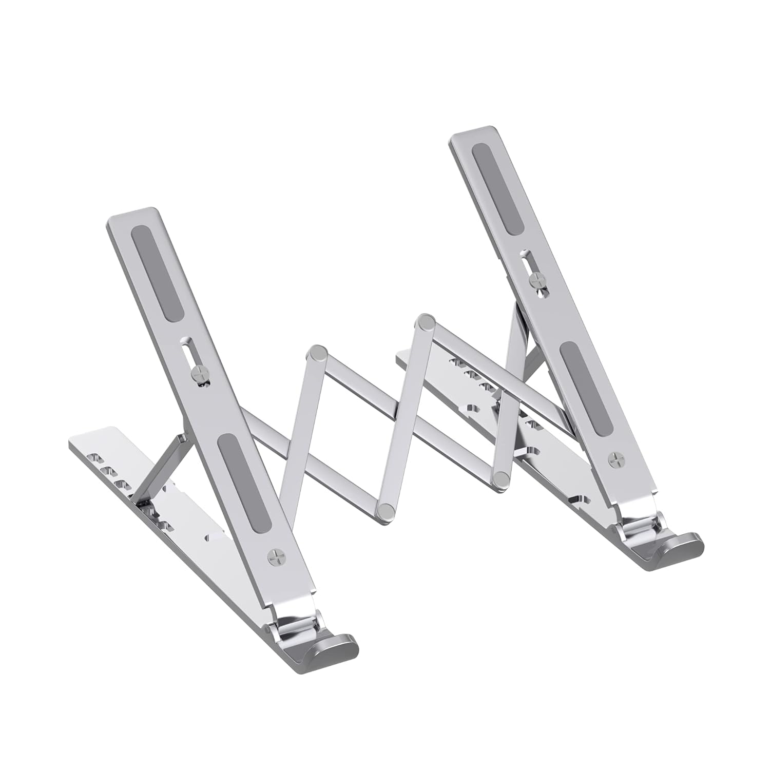 Homeistic Applience Metal Self-Adhesive Mini Laptop Stand Base Non-Slip Bracket, Ergonomic Desktop Stand, Compatible with All Laptop, Tablets & Mobile Phones Stand (Aluminium Laptop Stand) 1