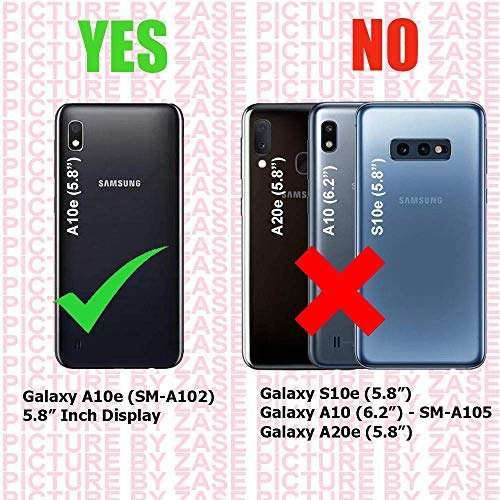 Samsung A10e Clear Case, ZASE Liquid Glitter Sparkle Bling Compatible with Galaxy A10E 5.8 inch (Boost/AT&T) Cute Girls Women Durable Protective Cover Floating Quicksand w/Phone Ring Stand (Pink Rose) 2