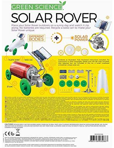 4M Green Science Solar Rover, DIY STEAM Powered Kids Science Kit, Boys & Girls Ages 5+ 2