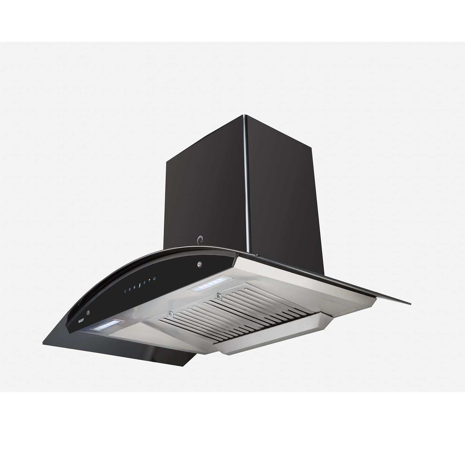 KAFF PRIMA TX DHC 90 Baffle Filter Auto Clean Curved Glass Kitchen Chimney 90 CM with 1180 m3/hr Suction Capacity, Touch with Motion Sensor Control, Energy Saving LED Lights (Black) 3