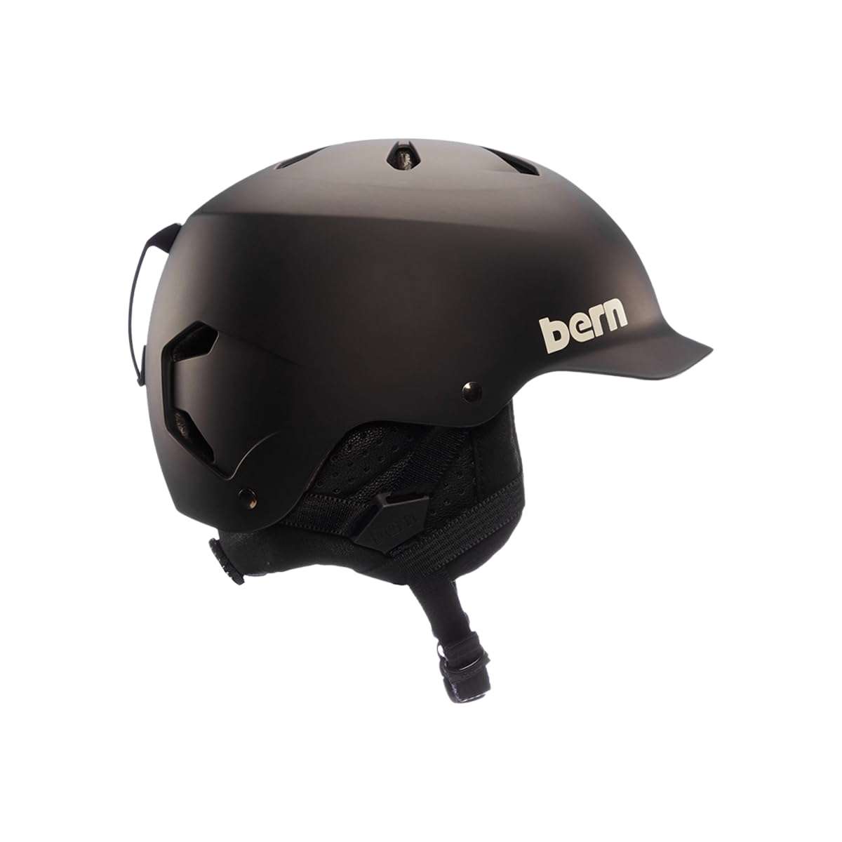 Bern Watts Classic Snowboard Helmet for Men and Women, EPS, All-Season, Matte Black, Medium 2