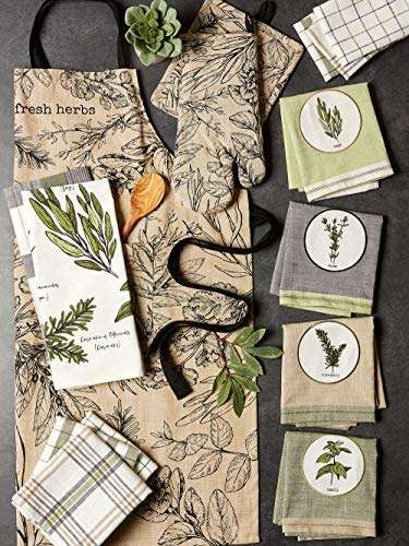 DII Fresh Herbs Kitchen Textiles, Dishtowels, 18x28, Herbal 4 Piece 3