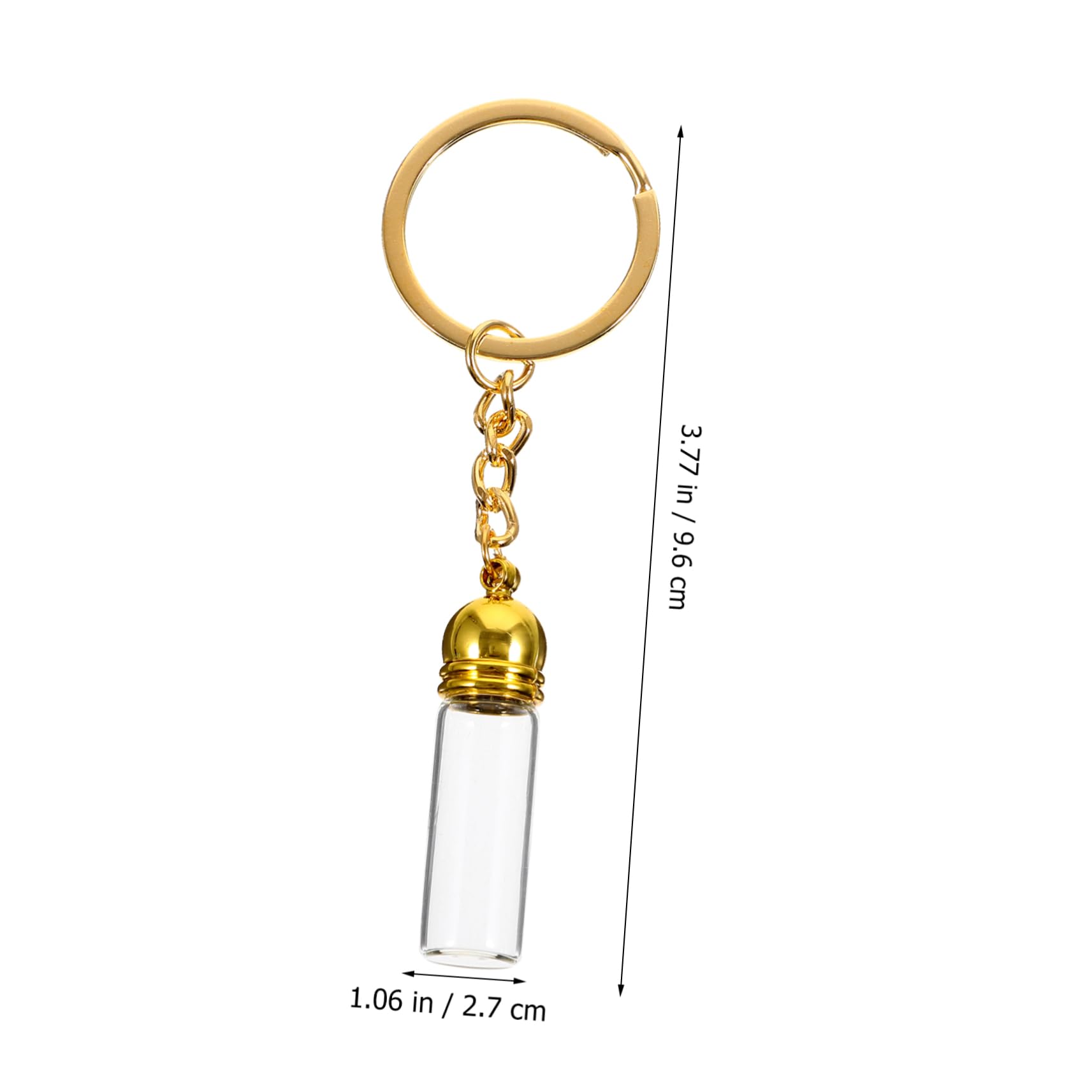 WRITWAA Glass Bottle Pendant Perfumes Key Fob Mini Refillable Perfume Bottle Perfume Travel Refillable Keychain Bottle Keychain Pendant Small Perfume Miss Lobster Clasp Zinc Alloy Portable 3