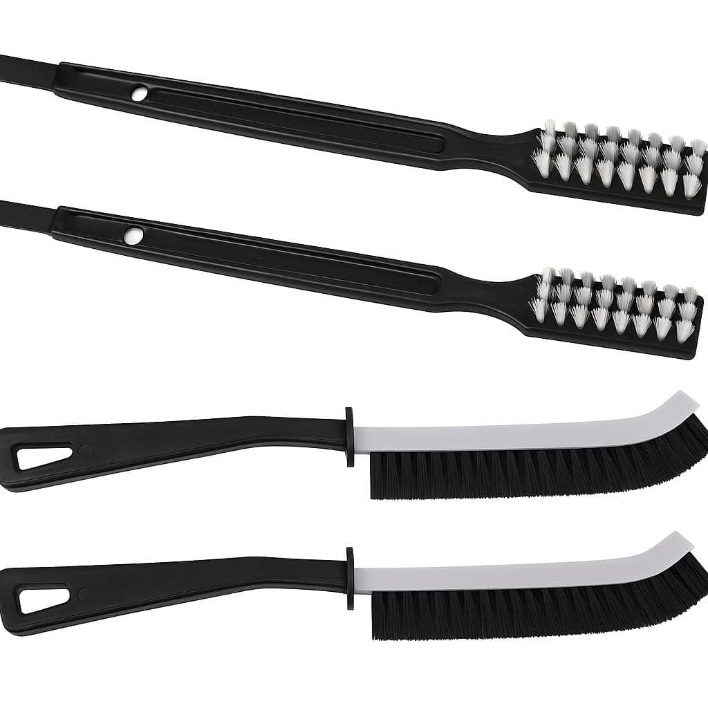 VITACEA Multifunctional Crevice Cleaning Brush Set, Gap Cleaning Tools, Black, 2-Pack