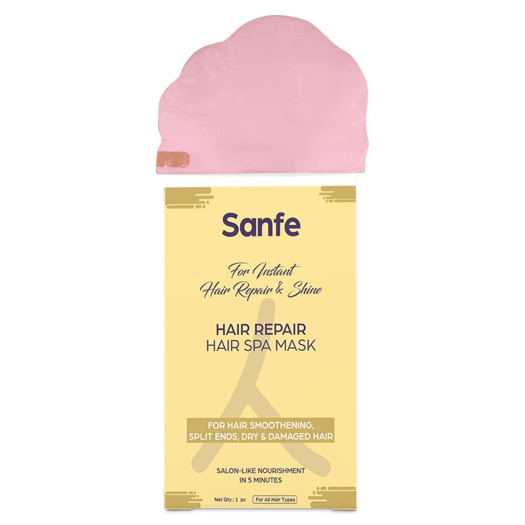 Sanfe Hair Repair Hair Spa Mask | For Instant Hair Repair & Shine | Hair Smoothening, Split Ends, Dry & Damaged Hair | Salon like nourishment in 5 minutes | 1 pc 3