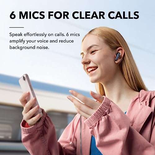 Soundcore by Anker Liberty 4 NC Wireless Earbuds, 98.5% Noise Reduction, Adaptive Noise Cancelling to Ears and Environment, Hi-Res Sound, 50H Battery, Wireless Charging, Bluetooth 5.3 6