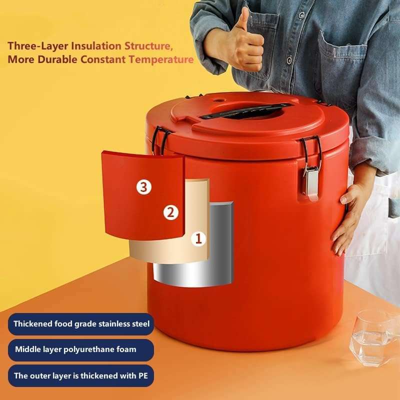 MAZORIA Isothermal Container, 20 ltr Hot and Cold Pot, Hot and Cold food Container, Casseroles for Restaurant Use, Casserole for Hotel (Large) (20 ltr) 5