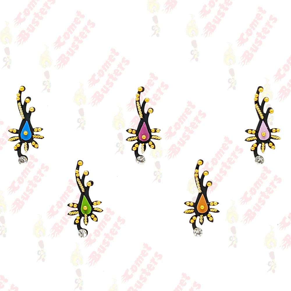 Comet Busters Beautiful Multicolor Designer Bindi (BIN1559) 5