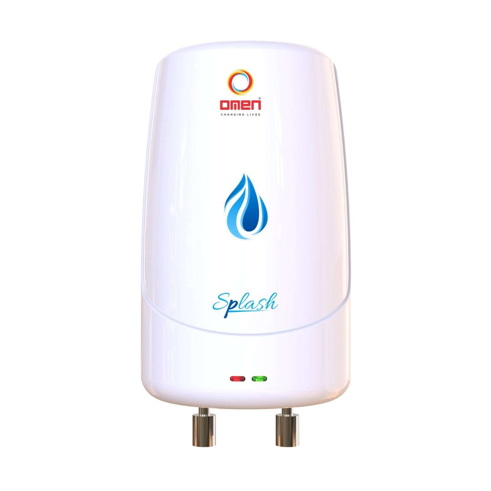 Omen Changing Lives Splash 3 L Instant Water Heater | 3000 W Fast Heating | Gas Geyser with Advanced Safety Features | Rust-Resistant SS Tank | Ideal for Kitchen & Bathroom 1