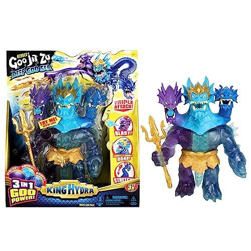 Heroes of Goo Jit Zu Deep Goo Sea King Hydra Figure with Triple Attack 3 in 1 Goo Power. Plus Light and Sound Battle Action! 1