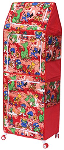 Amardeep and Co Jumbo Sized Multipurpose Toy Box (Red, 158 cm x 55 cm x 40 cms, 0-7yrs 6Tray)