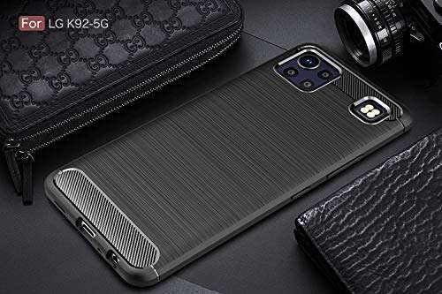 CruzerLite Case Compatible with LG K92 Case, Compatible with LG K92 5G Case, Carbon Fiber Texture Design Cover Anti-Scratch Shock Absorption Case Made for LG K92 5G (2020) (Carbon Blue) 2