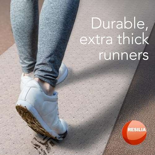 RESILIA Deluxe Clear Vinyl Floor Runner for Deep Pile Carpet - Non Slip & Stain Resistant Textured Mats - Waterproof Plastic Protector for Carpets, 27 Inches Wide x 6 Feet Long, Made in The USA 6