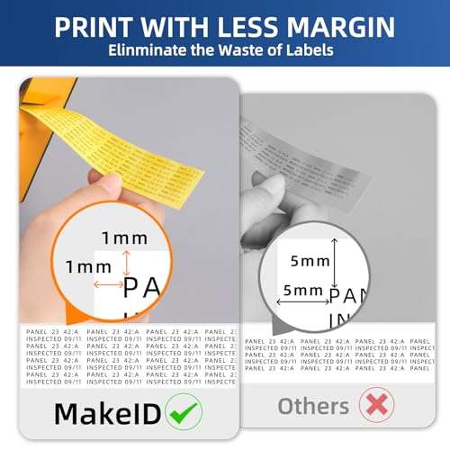 Makeid P31 Industrial Label Maker, Heavy-Duty Labeling Machine with 0.71" W x 26.24ft L Label, Ideal for Wire & Cable Marking, Fast Printing for Job Sites 4