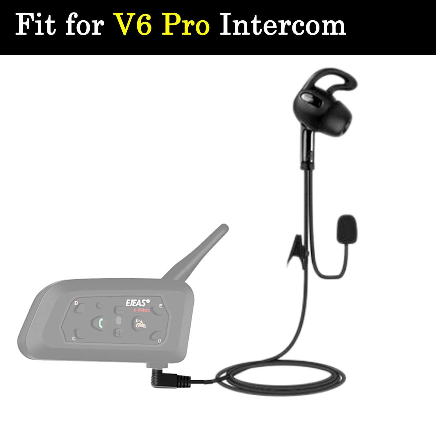 GaiRen Right Ear Referee Earpiece, 3.5mm Jack Headset Earhook Earphone Fit for V6 V4 FBIM Soccer Football Coach Intercom Radio 6