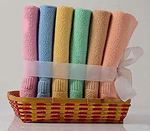 Apurva Creations 100% Cotton Hand Towels Soft & Super Abosrbent for Kitchen, Bathroom Multi Color (Set of 2) 2