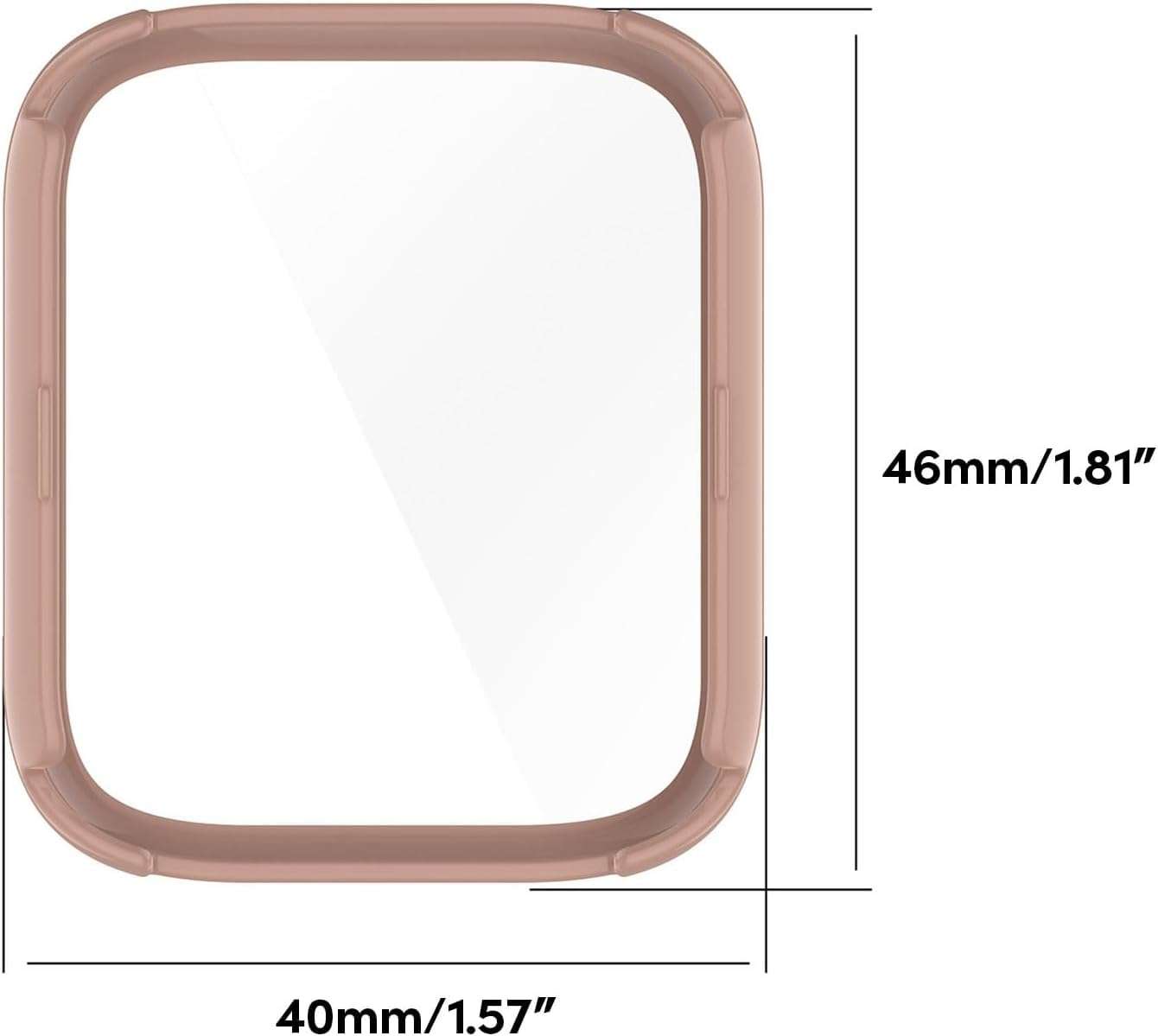 1Pc Anti-scratch PC Protective Case+Screen Protector For ITOUCH AIR 3 Cover With Tempered Glass Film Smartwatch Hard Shells Hard Protective Cover Lightweight Screen Protector Protective Case Screen 3