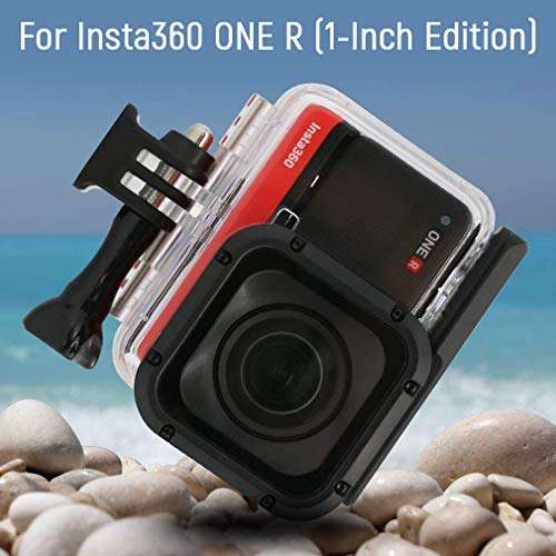Waterproof Housing Case Compatible with Insta360 ONE R 1-INCH Edition Action Camera Co-Engineered with Leica Protective Underwater Dive Case Shell with Bracket Accessories 5