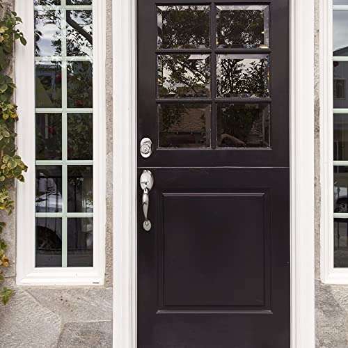 Design House 779066 Coventry Handleset with Springdale Interior Lever and Single Cylinder Deadbolt Polished Chrome 5