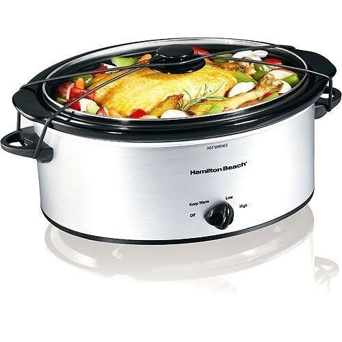 Hamilton Beach 33156SZ Portable 5 Qt Oval Slow Cooker