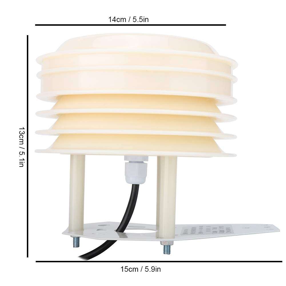 Shutter Box Transmitter Temperature Humidity Sensor Transmitter Wide Measurement Range Small Weather Station, Temperature Recorder for Weather Station Home 6