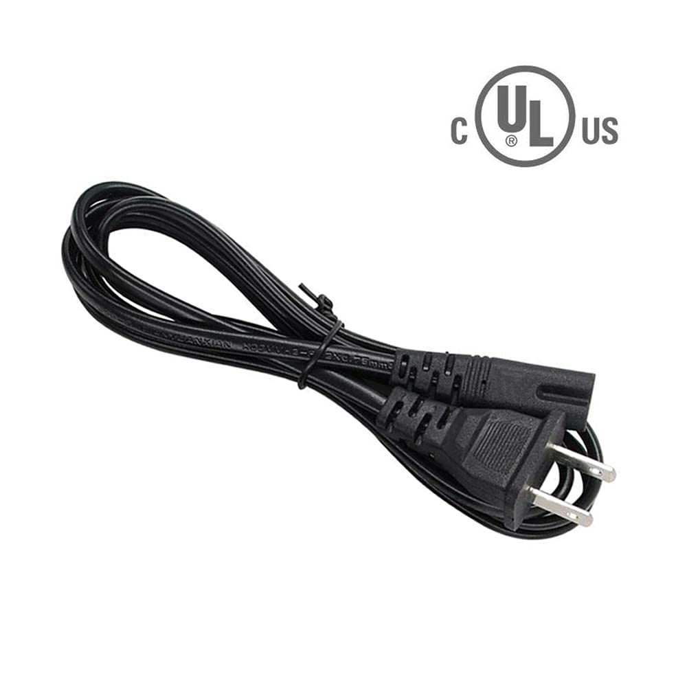2 Prong Power Cord for Samsung/TCL/LG/Sony/Sharp/Toshiba/Insignia/JVC/Hisense LED LCD Smart 4K HDTV 3