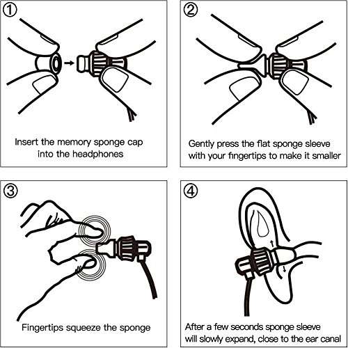 12 Pieces Memory Foam + Silicone Ear Pads Replacement S/M/L Size Comfortable Noise Isolating Headphone Accessories Kit Earbuds Ear Tips (Red) 5