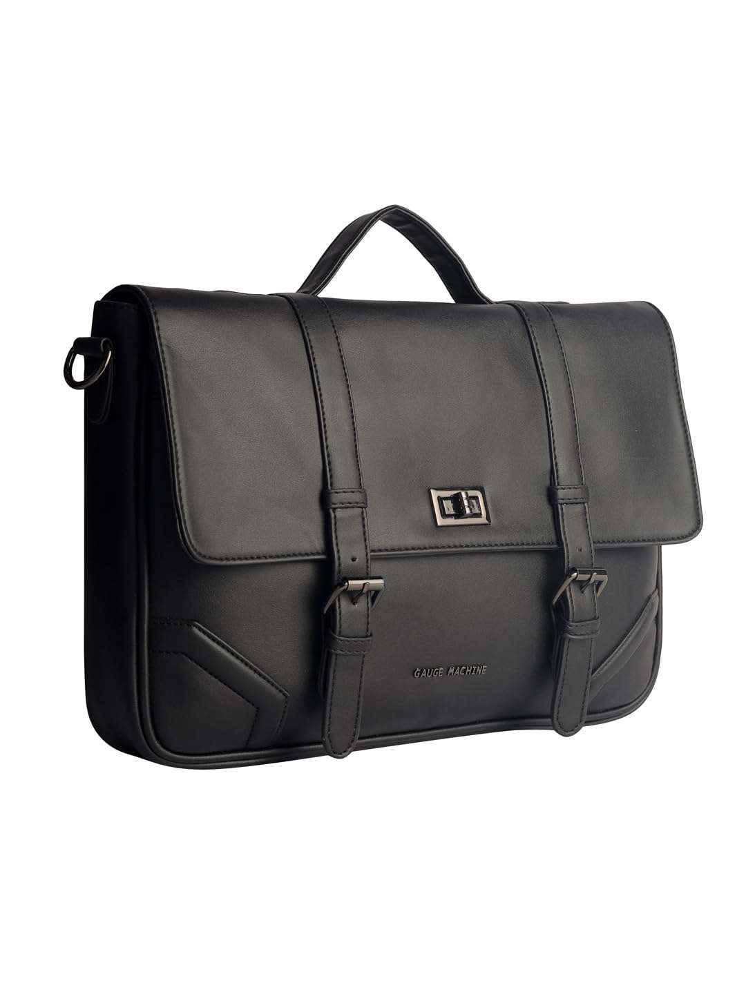 Gauge Machine 15" Black Laptop Messenger Bag with Detachable Strap (GMLPB052304BLK) 3