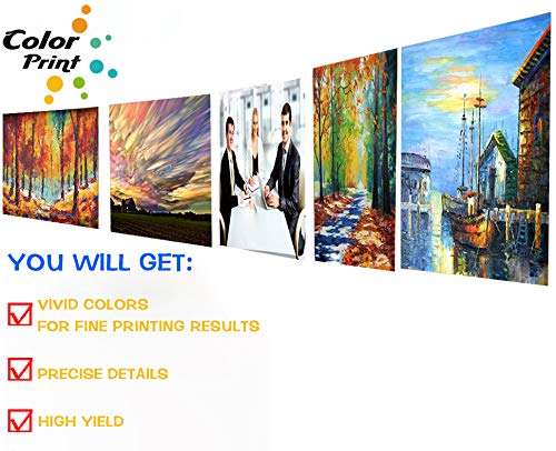 12-Pack ColorPrint Compatible Ink Cartridge Replacement for PGI-5 CLI-8 PGI5 CLI8 PGI 5 CLI 8 for Pixma Pro6000 Pro6500 Pro9000 iP6700D iP6600D iP5200 iP4500 MP810 Printer (4PGBK/2BK/2C/2M/2Y) 2