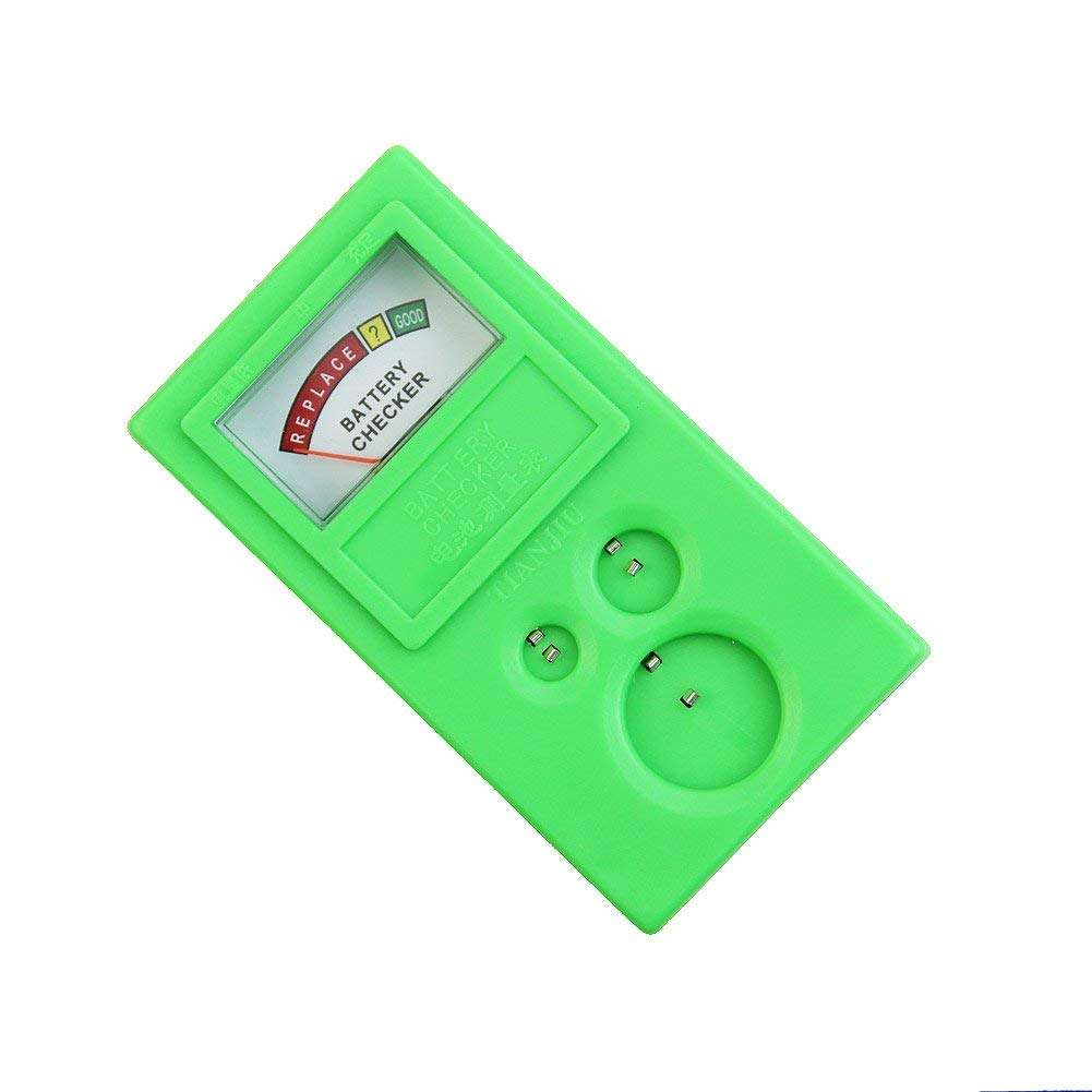 Button Cell Battery Checker Portable 1.5v 3v Checker Battery Tester Meter Tool for LR44 CR2032 CR2025 Button Cell (Green) 3