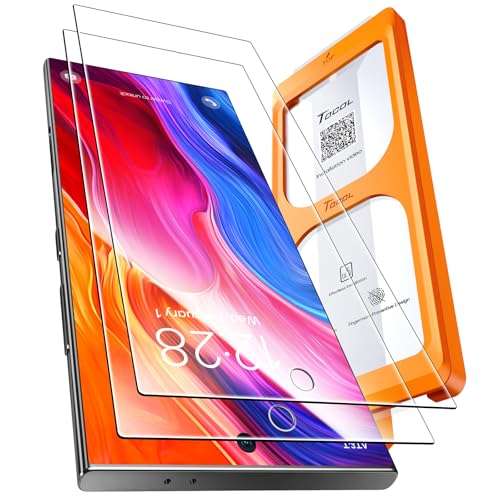 TOCOL for Samsung Galaxy S24 Ultra Screen Protector [9H Hardness] [Military Grade Shatterproof] HD Tempered Glass 2 Pack 1