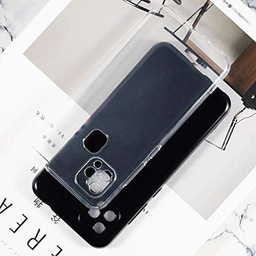 Ytaland for OUKITEL C22 case, Crystal Clear Soft Silicone Shockproof TPU Transparent Bumper Protective Phone Case Cover for OUKITEL C22 (Black) 6