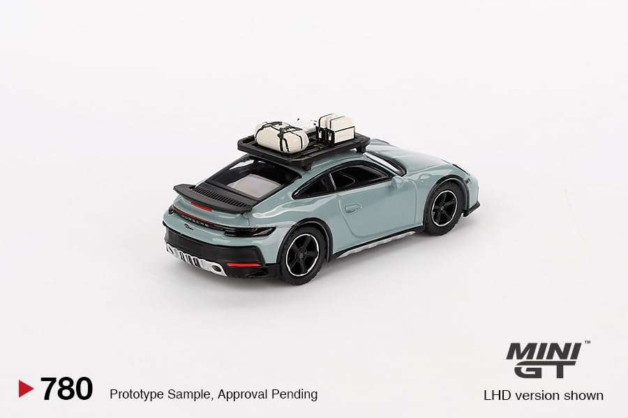 1:64 Diecast Model Car Compatible with Mini GT Porsche 911 Dakar Shade Green Metallic Limited Edition MGT00780 6