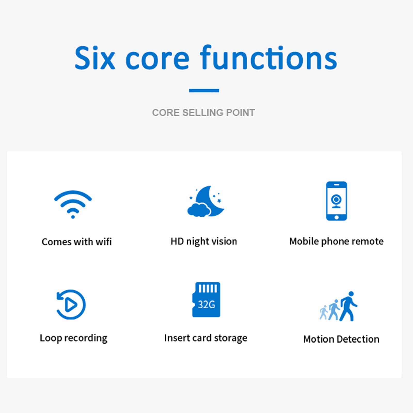 ANXPTIME WiFi Camera 1080P Small Security Video Camera Mini Nanny Cam with Night for Vision Indoor Cameras for Car Home Office 6