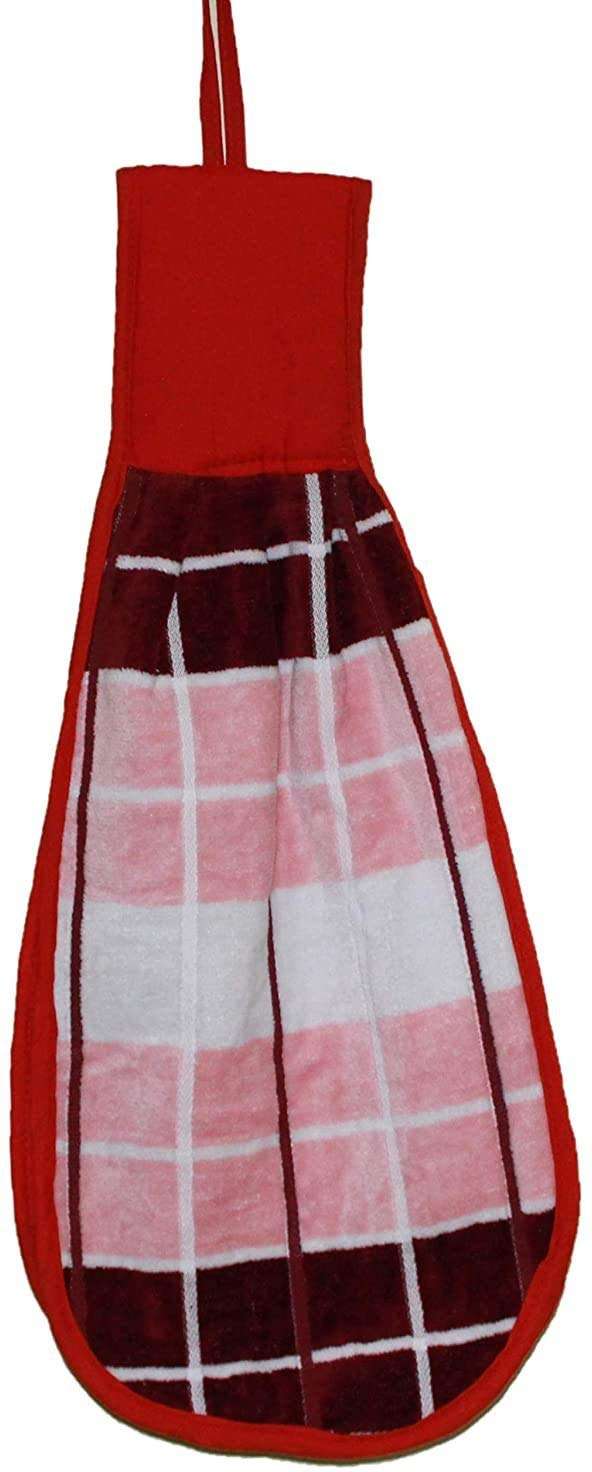 VORDVIGO Double Sided Printed Soft Cotton Hanging Hand Towel Napkin for Wash and Kitchen Basin (Multicolor) - Pack of 4 3