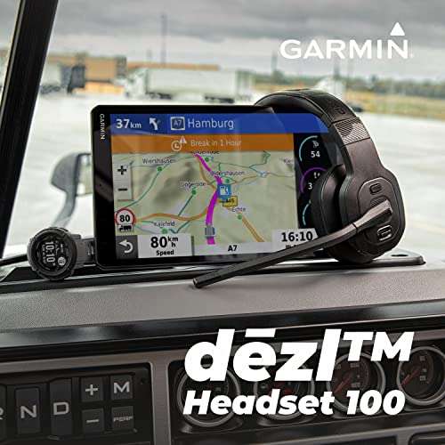 Wearable4U Garmin dezl Headset 100, Single-Ear Premium Trucking Headset, Active Noise Cancellation, Superior Battery Life and Memory Foam Ear Pads PowerPack Bundle 4